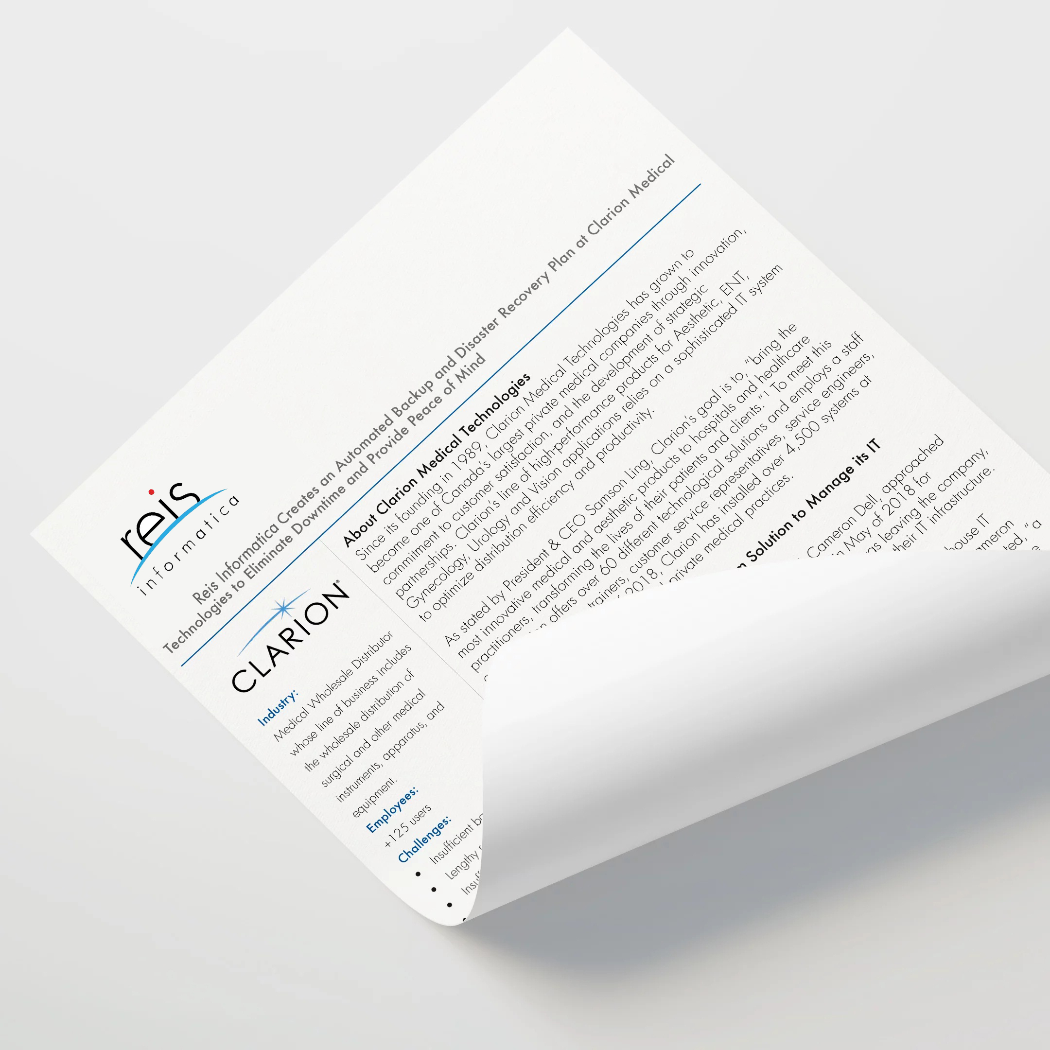 Automated Backup and Disaster Recovery Plan for Clarion Medical Technologies